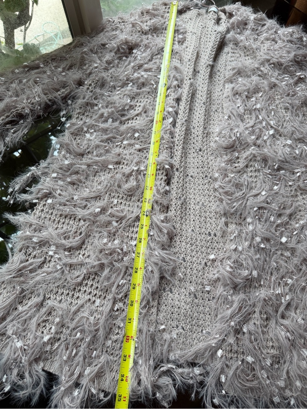 Altar'd State Blush Fringe Shag Cardigan Duster Layering Piece - Picture 7 of 7